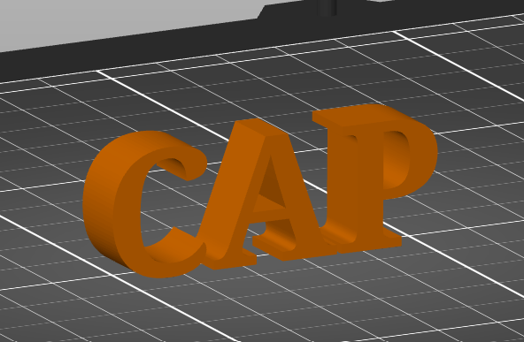 Bad orientation example: model on edge with steep overhangs