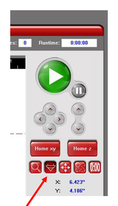 Control Panel button cluster with the Focus icon circled