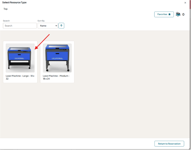 Catalog showing large and medium laser machine categories
